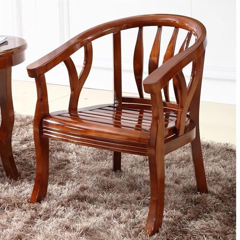 酒店围椅茶几三件套实木圈椅单人橡木休闲围椅洽谈桌椅闲聊椅组合