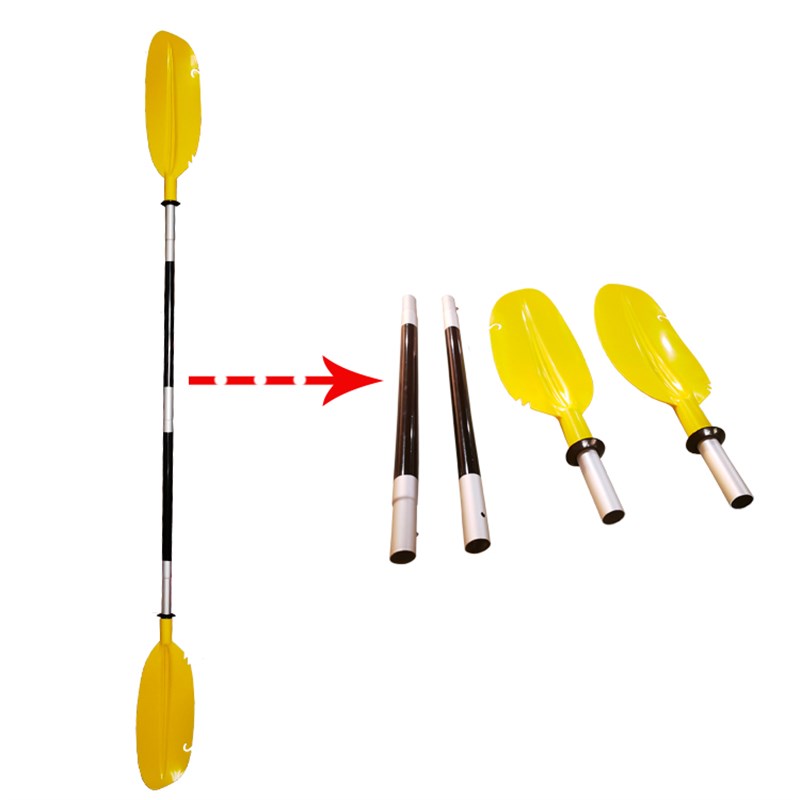 加厚加宽可拆分铝合金四节桨   四段式双头划桨 冲浪板皮划艇船桨