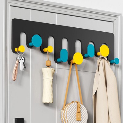 门后挂钩磁吸免打孔挂衣钩入户门卧室防盗门上钥匙收纳神器置物架