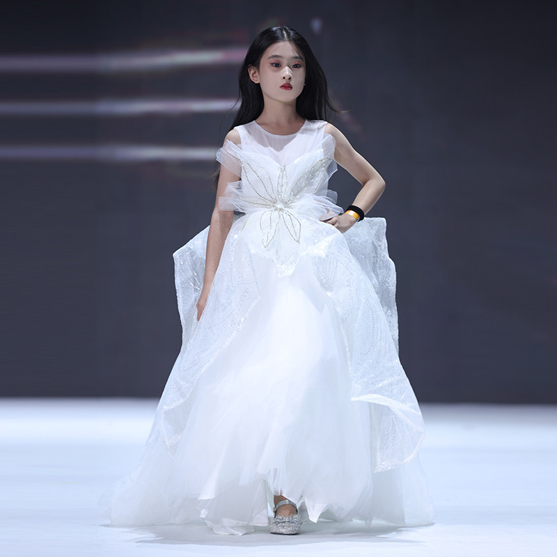 女童礼服公主裙高端轻奢小众模特走秀少儿小主持人服装钢琴演出服,童装/婴儿装/亲子装,儿童礼服,淘宝优惠券,粉丝福利购,淘宝优惠卷