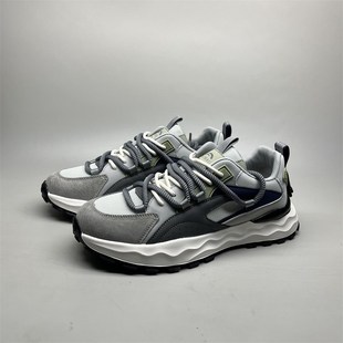 稀缺外贸春真皮拼接网布老爹鞋男鞋四季新款轻便厚底运动休闲鞋子