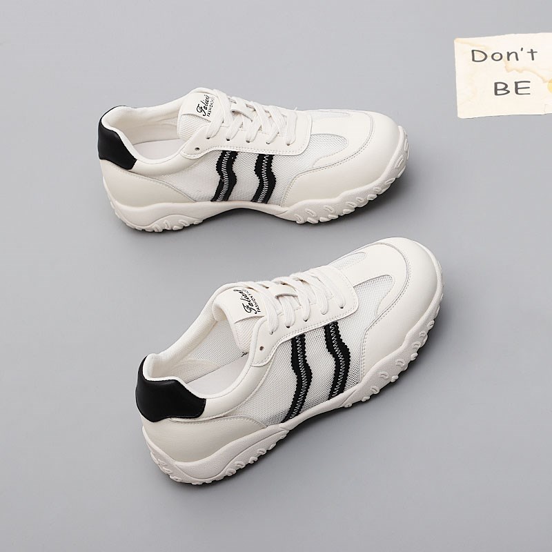 大码女鞋41一43夏季新款网纱单鞋2025舒适百搭透气脚宽胖肥小白鞋