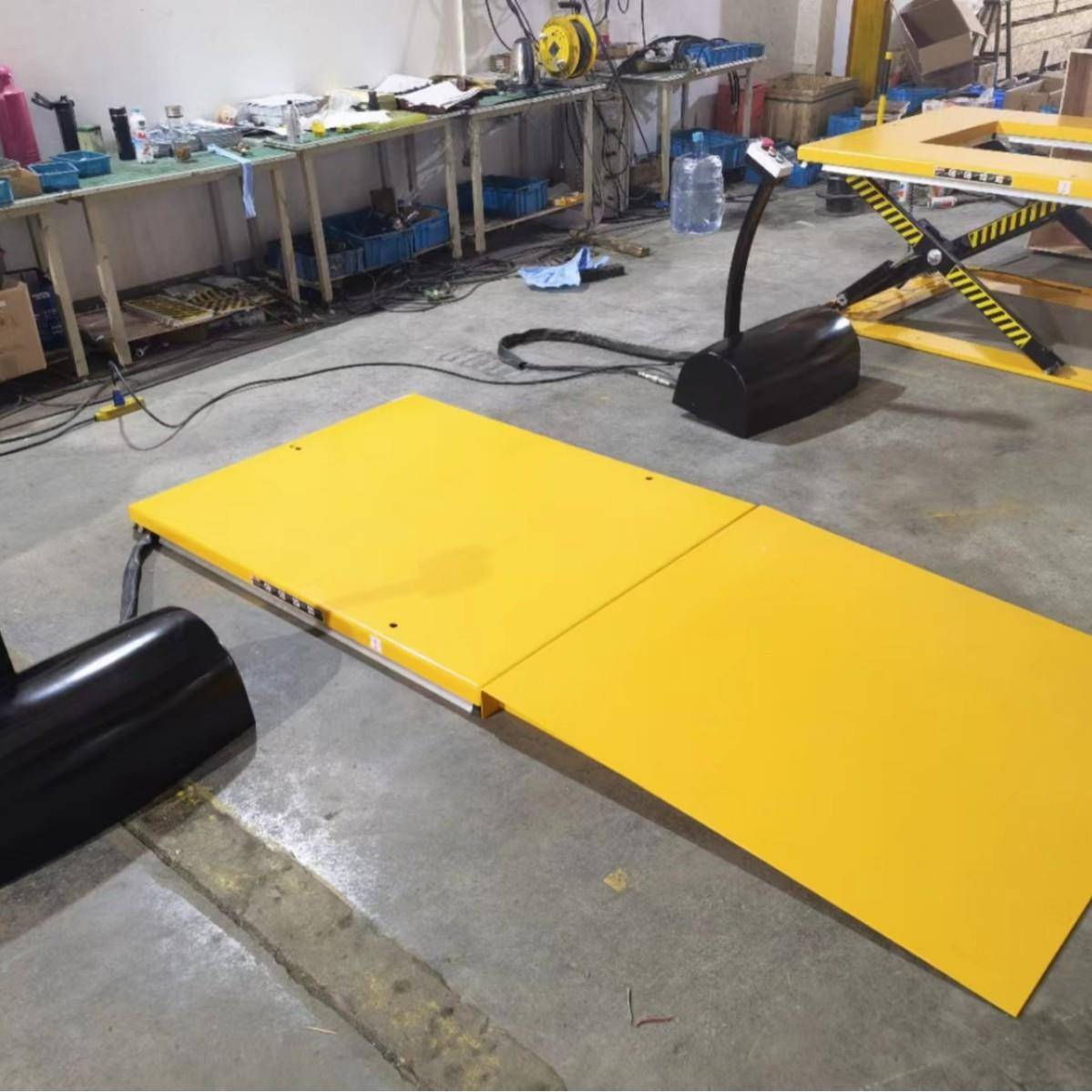 固定降机小型移动电动液空压平台高作业载重1000超型带斜坡升降低