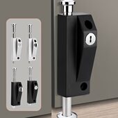 双开门插销锁落地插防盗自动插销锁木门旋转门锁有框玻璃门锁黑色