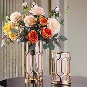 花瓶摆件客厅现代家居装 饰品北欧玻璃透明干花插现代简约餐桌桌面