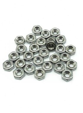 304 Stainless Steel Hex Nuts DIN934 100pcs M1.6 M2 M2.5 M2.6