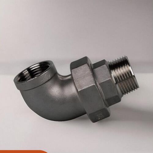 304不锈钢内外丝活接弯头90度弯管丝扣油任活结弯接头DN15/25/32