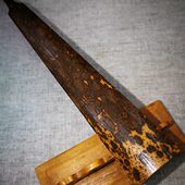 湖南老梅鹿折扇8寸水滴铲子无填芯文玩扇纯手工精制满花宣纸扇面