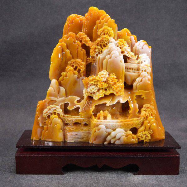 玉石寿山石雕田黄石超大平步青云客厅办公室摆件观赏石奇石