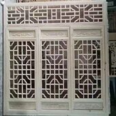 中式 装 饰实木背景墙花格东阳木雕镂空窗户仿古玄关花窗隔断墙定制