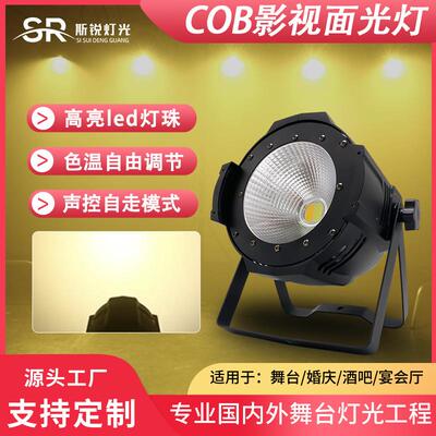 led面光灯100wcob帕灯氛围灯200w影视补光灯婚庆柔光灯舞台灯光