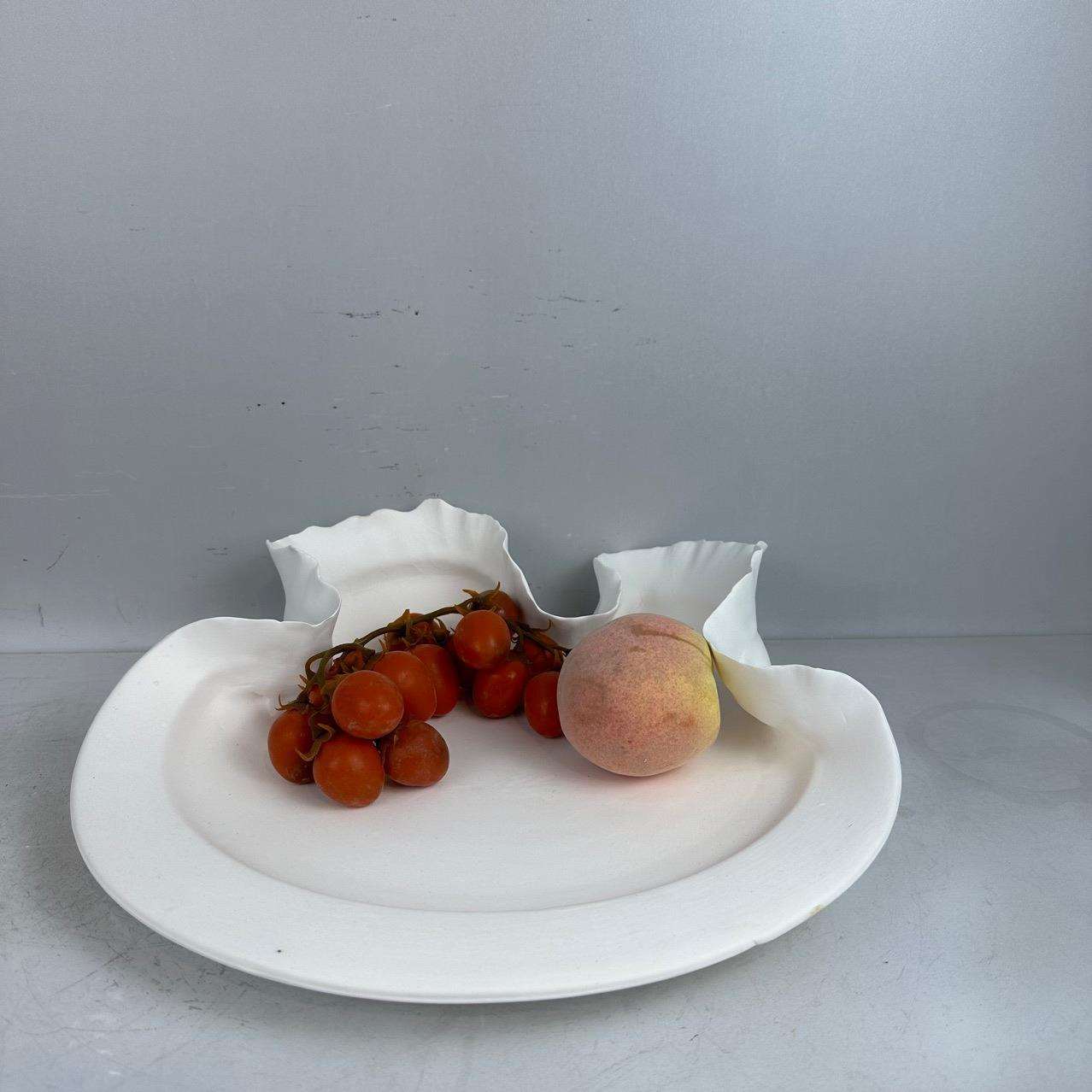 JT艺术现代轻奢手绘海螺形陶瓷艺术花器果盘摆件样板房售楼部客厅