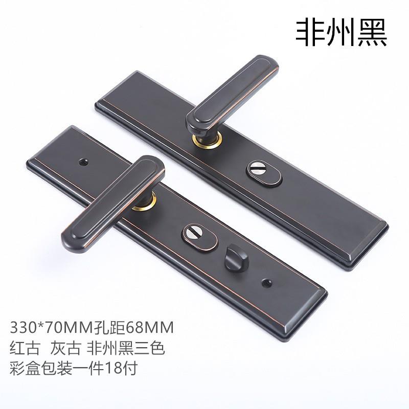 不锈钢双开欧式门锁家用卧室门锁五金防盗门把手执手锁卡门拉手