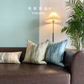 美式 靠枕设计师腰垫 轻奢高端精密绸缎提花靠垫沙发客厅样板间软装