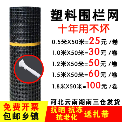 塑料围栏网加厚果园菜园围栏网养殖鸡鸭鹅圈玉米网塑料网格防护网
