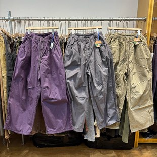 300斤美式 休闲长裤 户外廓形工装 男春夏束脚阔腿灯笼裤 伞兵裤 大码