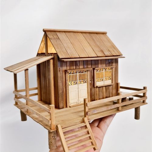 鱼缸造景小木屋摆件小木屋夜灯摆件养鱼造景手工木屋模型亲子手工