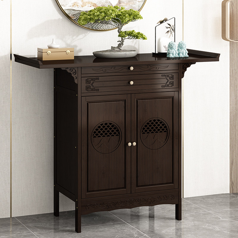 新中式玄关台禅意门厅玄关供桌现代简约客厅条案端景台玄关柜窄款