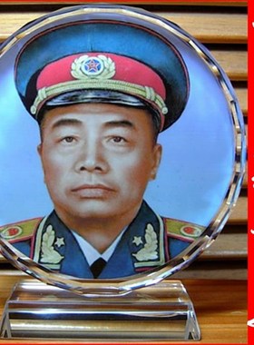 彭德怀摆设纪念品模型八一礼品工艺品收藏品礼物十大元帅水晶摆件