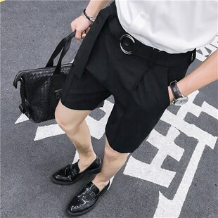 夏季西装短裤男修身韩版休闲五分裤英伦潮流百搭2022夏天5分西裤