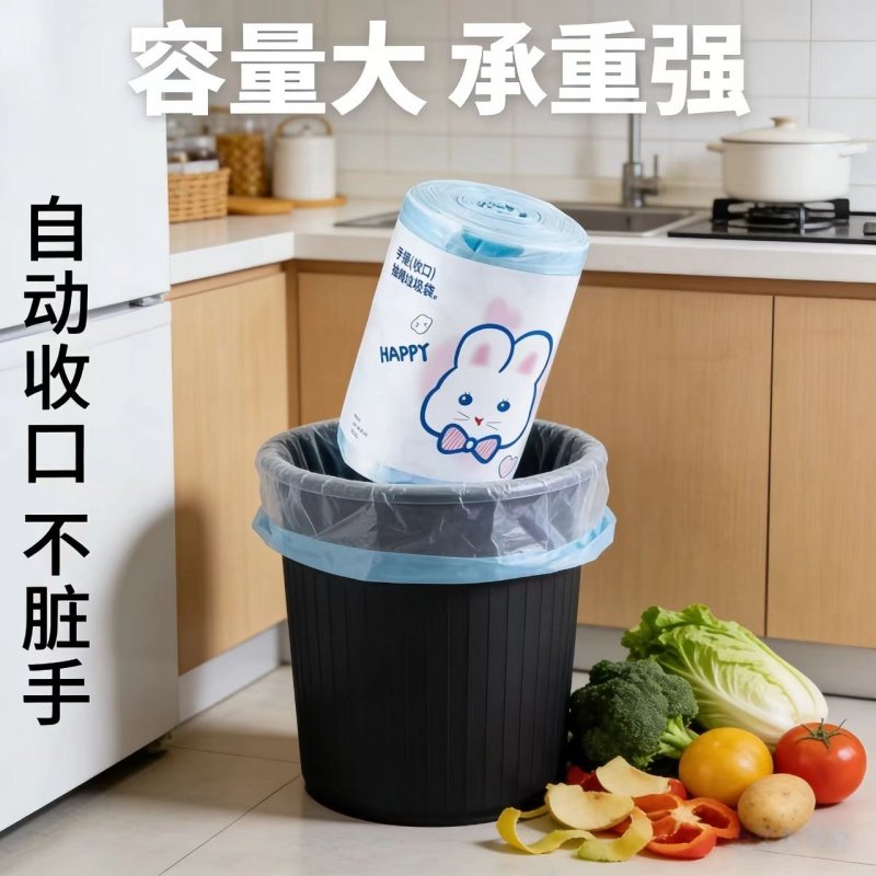 卡通萌趣垃圾袋收纳盒家用大卷蓝心兔家居收纳神器手提收口垃圾袋,收纳整理,垃圾袋收纳盒/袋,淘宝优惠券,粉丝福利购,淘宝优惠卷