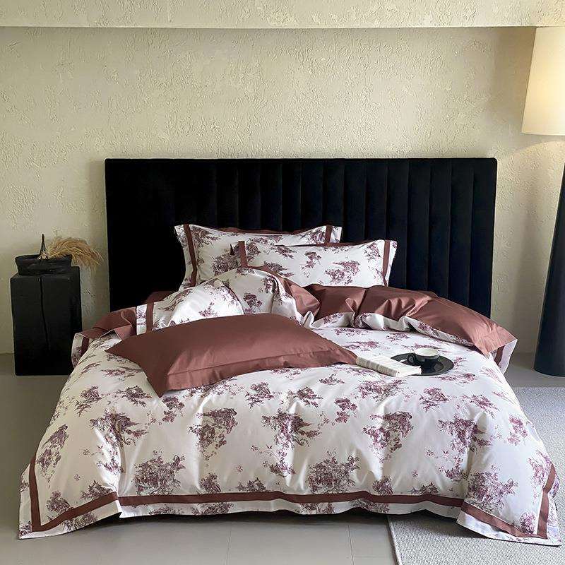 2023新款100s澳棉长绒棉四件套-挪威森林1.8m床单款四件套挪威