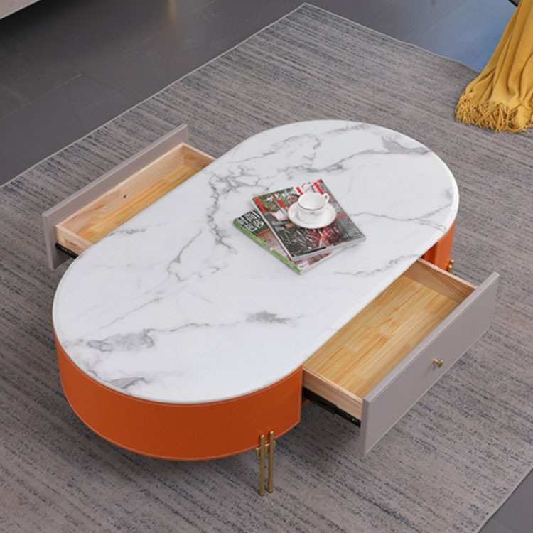 轻奢大理石茶几电视柜组合现代简约客厅家用客厅大小户型落地柜矮