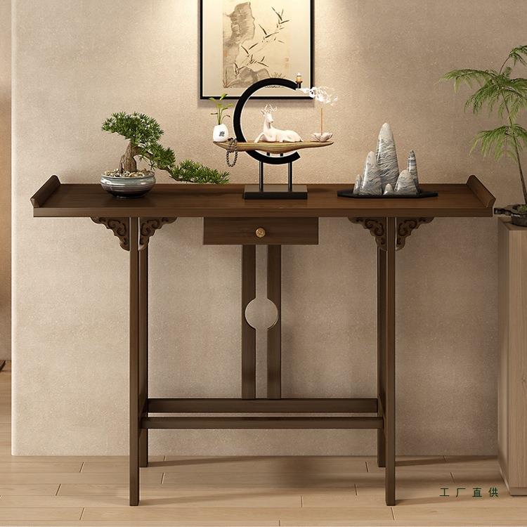 玄关桌中式订婚摆台桌子婚宴布置道具长条桌古风装饰拍照供桌案几