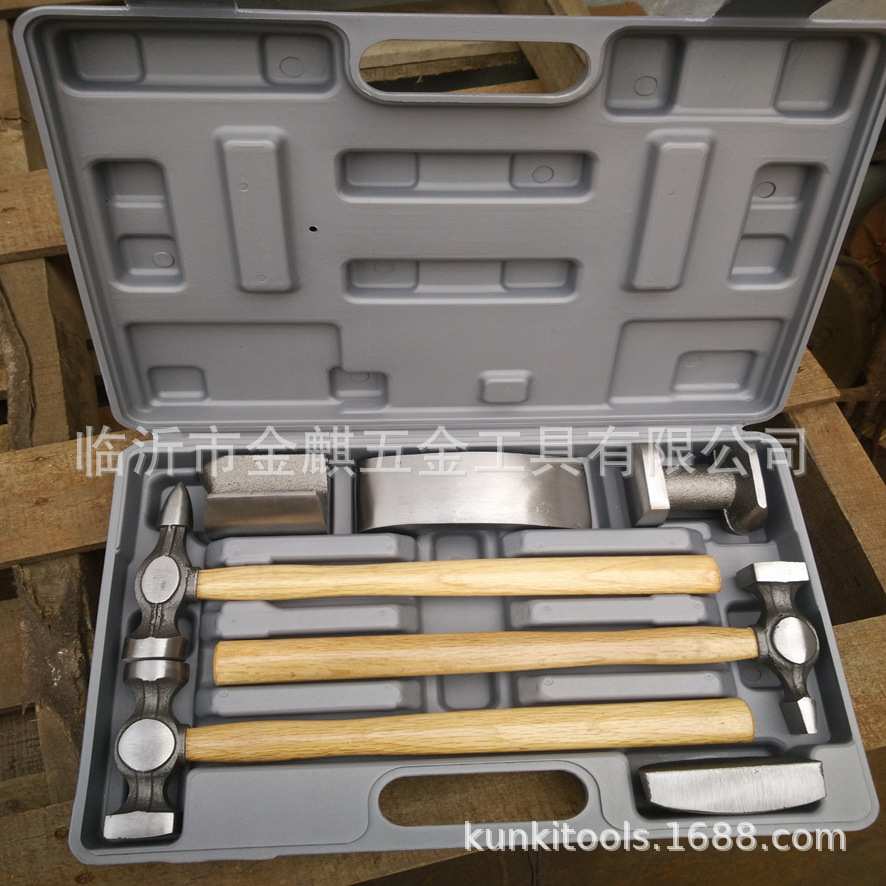 七件套青冈木柄仿锻汽车修理钣金工具 K7PCS013