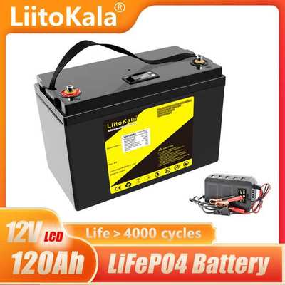 LiitoKala12V120Ah磷酸铁锂电池房车/UPS后备应急/储能房车专用