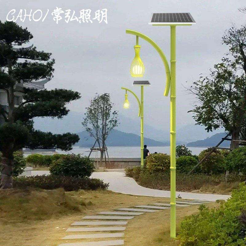 太阳能景观路灯户外防水复古园林景区公园小区民宿高杆3米庭院灯