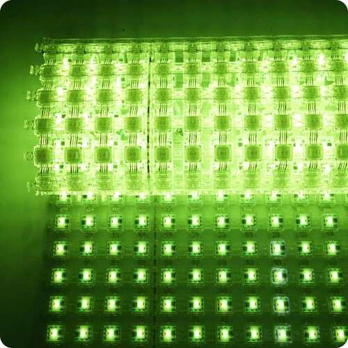 新起点户外防水透明全彩H2020双灯P80柔性LED新媒体像素网格屏