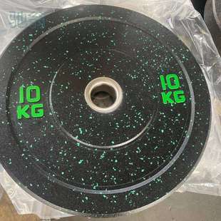 TLa高弹片彩点耐摔橡胶组合杠铃片大孔径硬拉深蹲练臀颗粒片奥杆