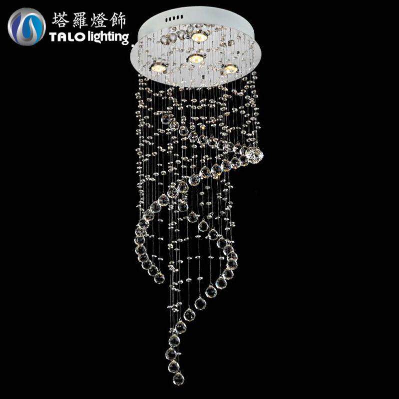 灯饰现代简约led水晶吊灯圆形过道灯具走廊玄关灯楼梯吊线灯