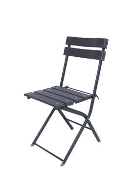 休闲花园椅 塑料公园椅 轻便高强度塑料椅 深灰色塑料折椅