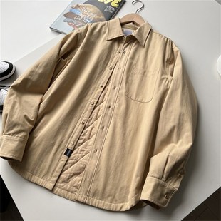 式 外贸纯元 风衬衫 复古水洗纯棉柔软夹棉工装 夹克 柜子800日系男装