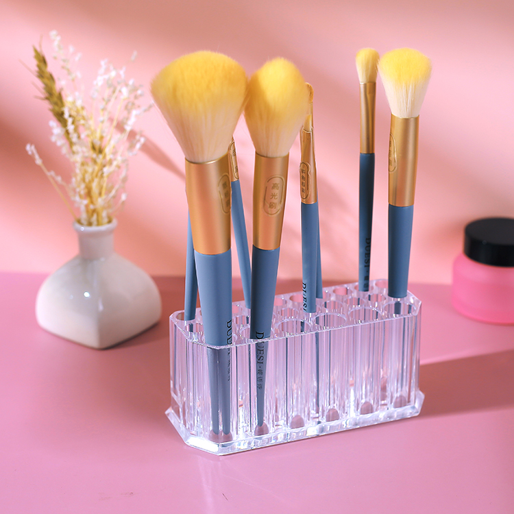 26孔美甲收纳笔筒高透亚克力化妆刷美甲笔桌面收纳整理置物架