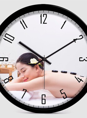 美容院养生馆会所创意静音时钟表客厅装饰个性简约创意艺术壁挂钟