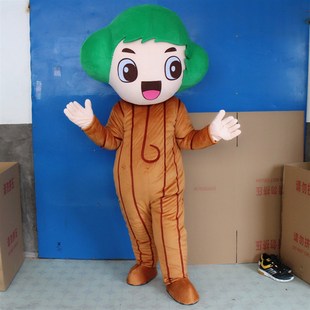 动漫植小树榨菜头青菜公仔套头行走宣传卡通人偶衣服装巡演服定制