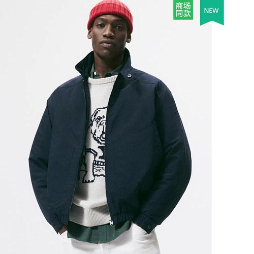 柜499!ZA男装科技面料立领棉服夹克08281319401宽松外套8281/319