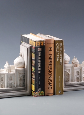 欧式建筑书立家居书房装饰摆件样板间软装饰品简约时尚书靠书档