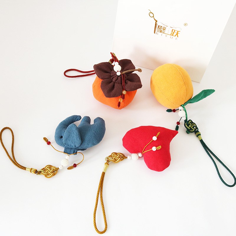 心想事成端午香囊DIY材料包手工布艺水果香包自制礼品柿子橙子