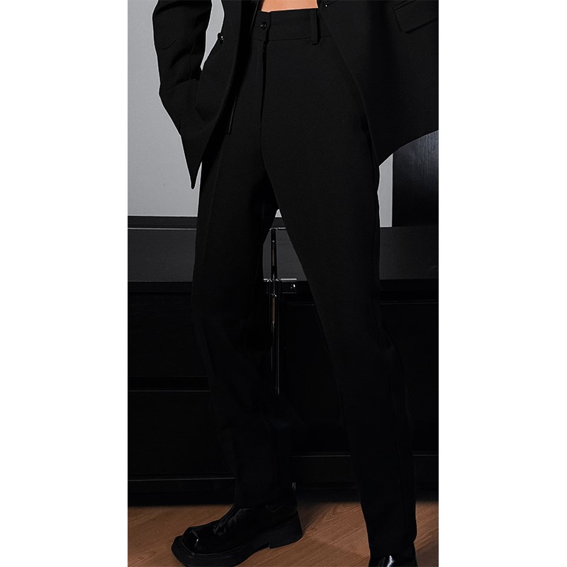 龙叨叨秋季新款高级感轻熟风西装裤简约百搭直筒修身休闲西裤