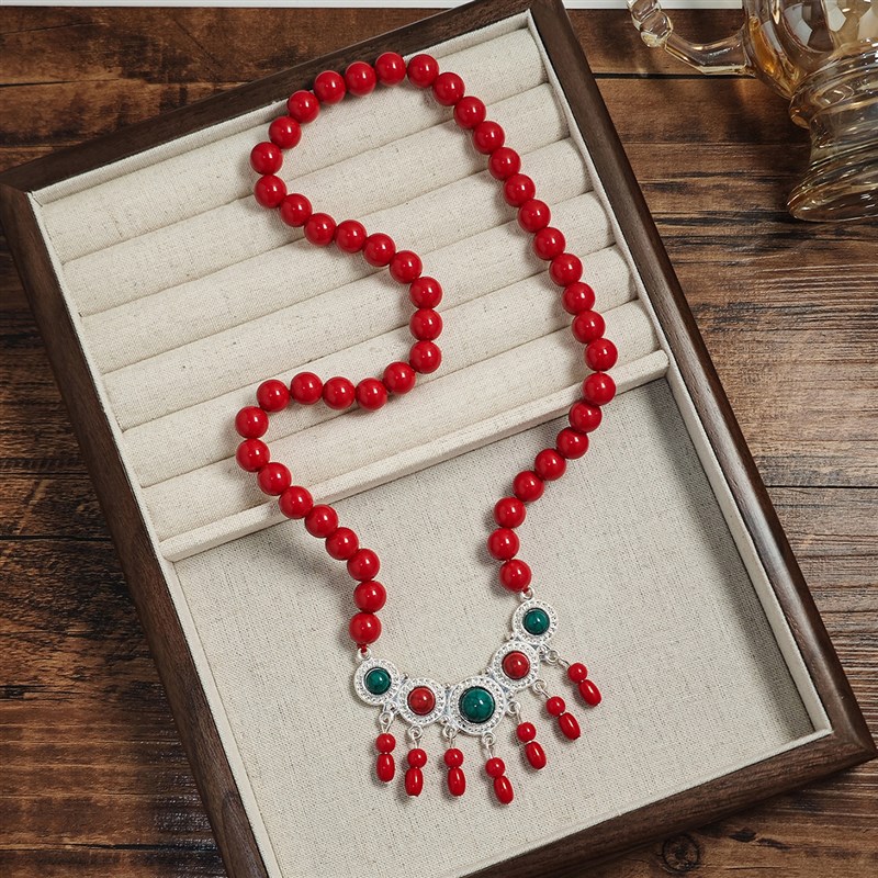 民族风异域彩色几何圆形额头链 复古水滴流苏眉心坠云南旅游配饰