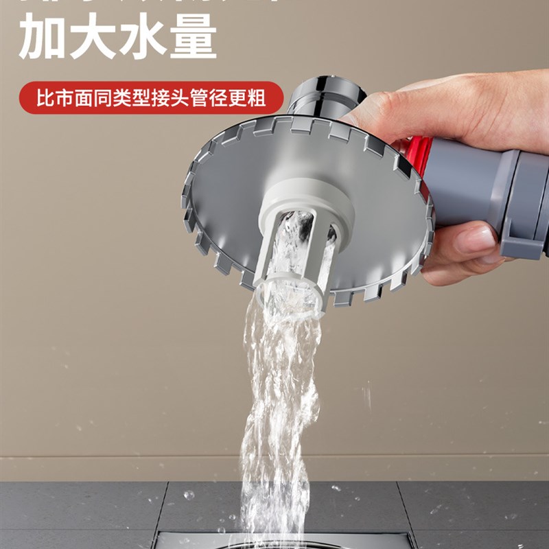 洗衣机下水管地漏专用接头排水管道防臭防溢水卫生间堵口器三通盖