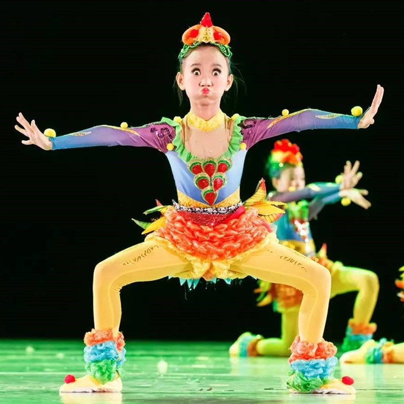 儿童小鸡咯咯舞蹈表演服六一幼儿园男女童动物卡通舞台演出服