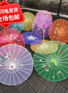 2022新升级透明绢纱古风舞跳舞伞旗袍走秀伞茉莉情怀舞蹈伞道具伞