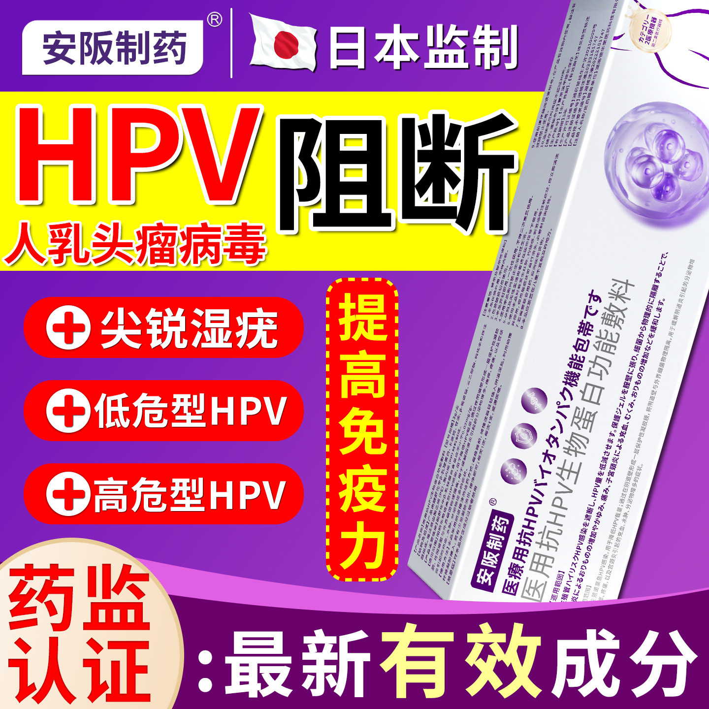 医用hpv抗病毒专用药提高免疫力人乳头瘤干扰素凝胶生物蛋白敷料