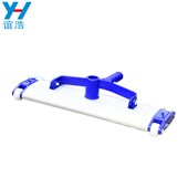 泳池吸污机吸盘鱼池吸池头清洁工具铝合金吸污盘带毛刷水下吸尘器