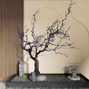 龙枣树干枝写意软装橱窗花艺大型造景摆件陈设新中式手感枯枝